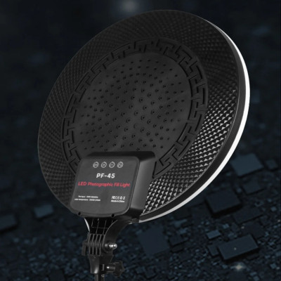 Світлодіодна кругла лампа 45см з пультом LED Fill Light PF-45 портативне відеосвітло для фото та відеозйомки