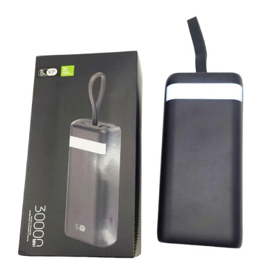 Повербанк KP 30000 mAh Power bank портативний зарядний пристрій для телефону Micro USB Type C USB Lightning