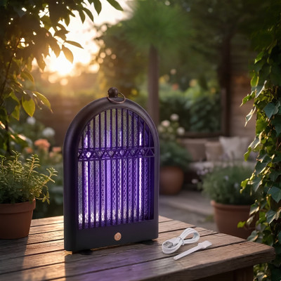 Акумуляторна лампа пастка для комах Electric Shock Mosquito Lamp Антимоскітна лампа приманка для комарів