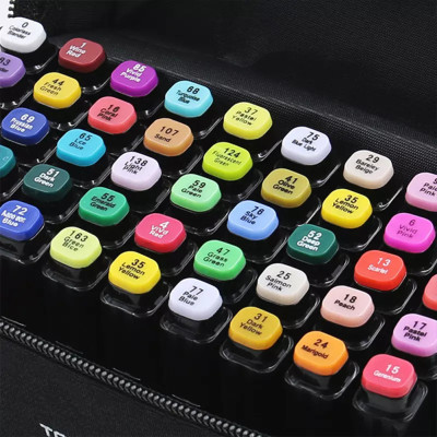 Скетч маркери SKETCHMARKER 60 кольорів Набір двосторонніх маркерів для скетчинга на спиртовій основі для архітектора та дизайну