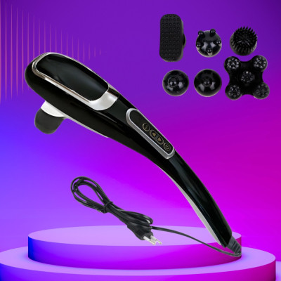 Вібраційний ручний масажер Body Massager JY-8820B для всього тіла багатофункціональний з 6 насадками