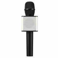 Мікрофон караоке дитячий бездротовий Q7 Чорний Black USB Bluetooth з чохлом Іграшка мікрофон з динаміком