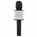 Мікрофон караоке дитячий бездротовий Q7 Чорний Black USB Bluetooth з чохлом Іграшка мікрофон з динаміком