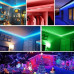 Світлодіодна Led стрічка Strip RGB 5 м 2835 з пультом та перехідником світлодіодне освітлення на самоклейці