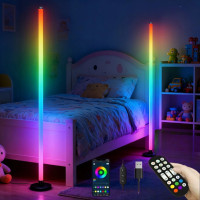 Світлодіодні LED торшери RGB світильники підлогові збірні Лампи з пультом регулюванням яскравості та синхронізацією музики