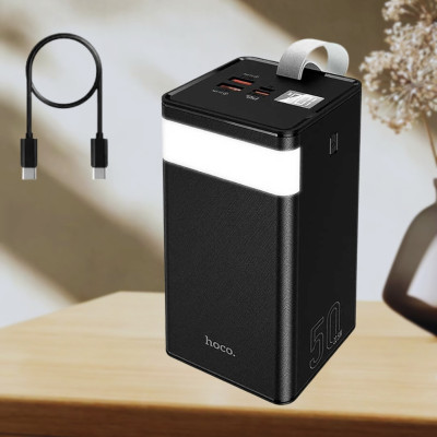 Повербанк 50000 mAh зі швидкою зарядкою універсальний зарядний пристрій Hoco J86А 22,5W USB Type-C micro USB