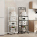 Стелаж підлоговий з гачками на 4 яруси Hook Storage Rack SKLM-21 Полиця стійка для кухні