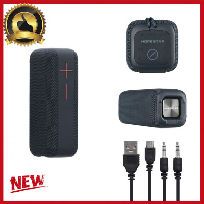 Портативна бездротова Bluetooth колонка Hopestar P15 Сіра Потужна водонепроникна USB FM акустика