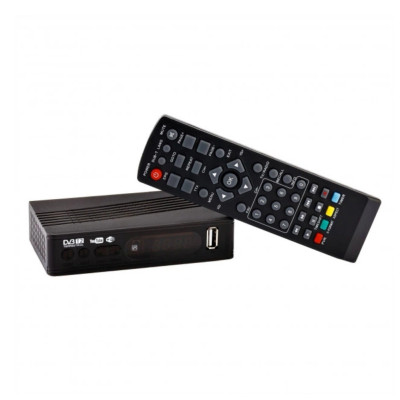 Цифрова телевізійна приставка 4940 DVB T2 з дисплеєм та пультом універсальний приймач тюнер для телевізора