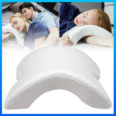 Ортопедична Подушка тунель з пам'яттю Memory Foam Pillow з тунелем для руки для шиї з піною Біла