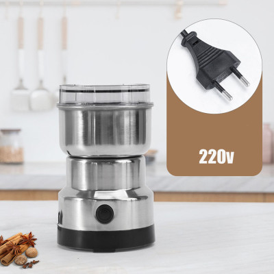 Кофемолка электрическая 200W измельчитель из нержавейки для кофе орехов и трав