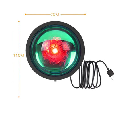 Sunset Lamp проекційний світильник веселка USB світильник проектор світло веселки атмосферна лампа для фото