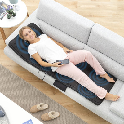 Масажний матрац Body Massage Mat з підігрівом та пультом Килимок масажер з вібрацією для всього тіла
