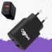 Мережевий зарядний пристрій 20W адаптер з Type-C та USB виходом IMS-C3007 Блок для швидкого заряджання телефону 5V 3A