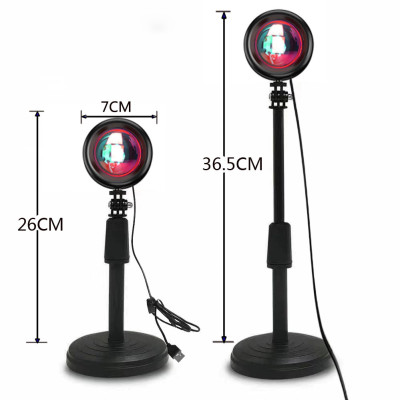 Проекційний світильник Sunset Lamp жовтий захід USB світильник проектор сонце атмосферна лампа для фото