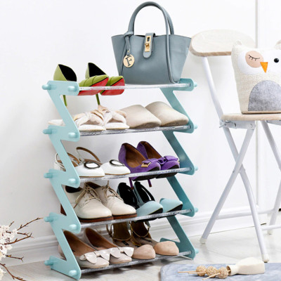 Органайзер полиця для взуття компактний стійка складна Shoe Rack YH 8802 5 зберігання речей та взуття