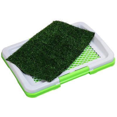 Туалет для собак триярусний Puppy Potty Pad килимок лоток для домашніх тварин з решіткой та травою 47х34х6см