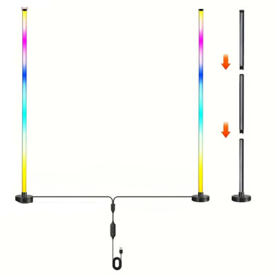 Світлодіодні LED торшери RGB світильники підлогові збірні Лампи з пультом регулюванням яскравості та синхронізацією музики