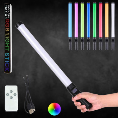 Лампа Led акумуляторна жезл RGB Light Stick світлодіодна різнокольорова лампа палиця з пультом для фото та відео
