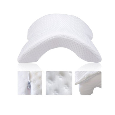Ортопедична Подушка тунель з пам'яттю Memory Foam Pillow з тунелем для руки для шиї з піною Біла
