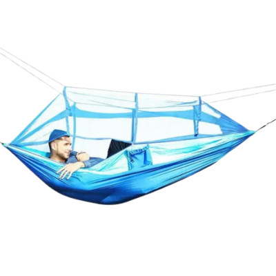 Туристичний гамак з москітною сіткою Travel Hammock 250x135 см Підвісний Для відпочинку із захистом від комах