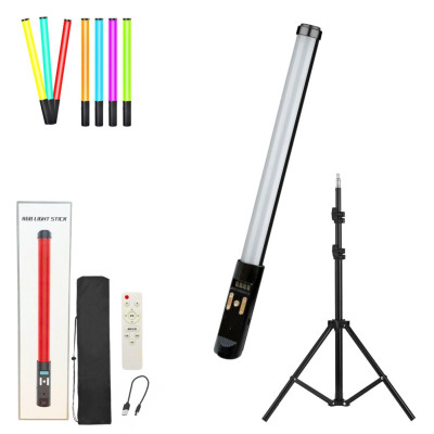 Лампа Led різнокольорова меч RGB Light Stick з пультом та штативом 2м акумуляторна лампа палиця для фото та відео