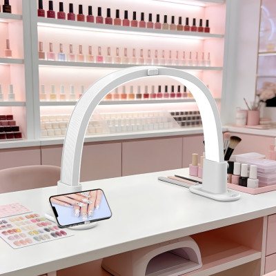 Лампа безтіньова для манікюру та педикюру F-686 Настільна LED лампа 15W для майстрів універсальна