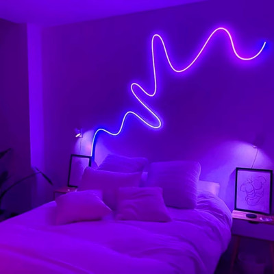 Гнучкий неон RGB 3 м Світлодіодна LED стрічка із синхронізацією музики Розумна неонова стрічка