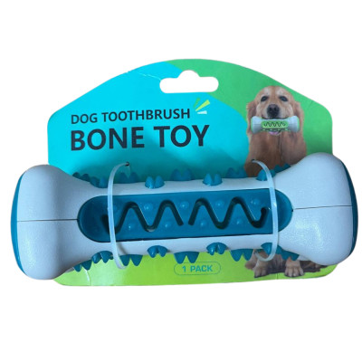 Гумова кісточка для собак Tooth brush dog Жувальна іграшка для чищення зубів та ясен