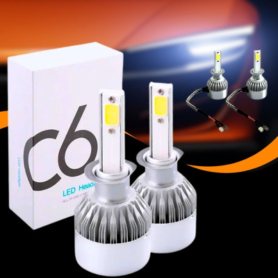 Світлодіодні автомобільні LED лампи для фар C6 H1 Комплект автоламп 2 шт