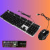 Дротова клавіатура з мишкою LED Keyboard Mouse KM 5003 Ігровий набір з підсвічуванням для комп'ютера