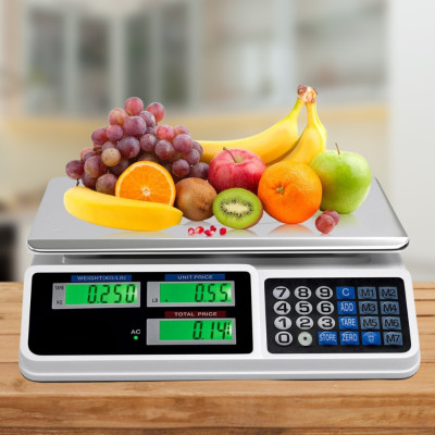 Електронні ваги на 40 кг Digital pricing scale з дисплеєм та розрахунком вартості акумуляторні