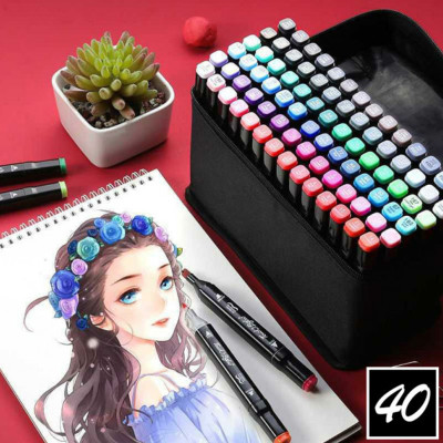 Скетч маркери SKETCHMARKER 40 кольорів Набір двосторонніх маркерів на спиртовій основі для художника