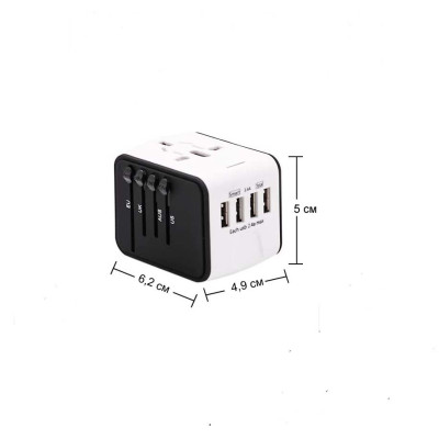 Універсальний мережевий адаптер для подорожей Adapter Travel ORIGINAL, Перехідник для всіх типів розеток USB