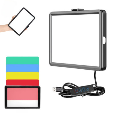 Світлодіодна лампа прямокутна Square Fill Light 15х10 см LED відеосвітло з кольоровими фільтрами для фото відео