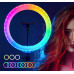 Світлодіодна лампа кільцева 3D RGB 26 см кольорова двостороння LED Селфі кільце для фото блогерів від usb