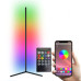Кутовий підлоговий RGB торшер світлодіодний LED лампа з пультом світильник з регульованою яскравістю 130см збірної