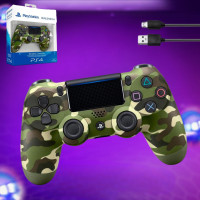 Джойстик геймпад DualShock 4 Green Camo бездротовий багатофункціональний контролер для PS4 камуфляж