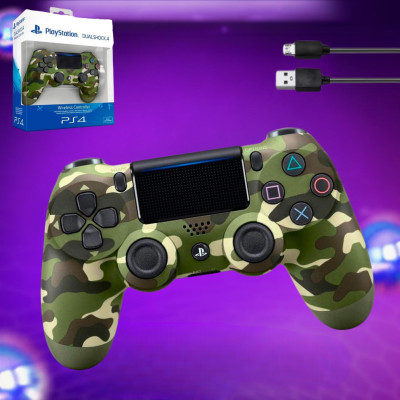 Джойстик геймпад DualShock 4 Green Camo бездротовий багатофункціональний контролер для PS4 камуфляж