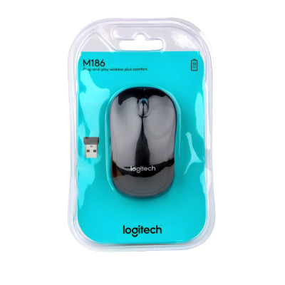 Миша бездротова оптична Logitech M186 універсальна мишка USB для ноутбука комп'ютера