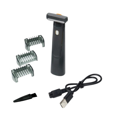Портативний триммер для бороди та тіла Micro Trimmer з 3 насадками акумуляторний для сухого гоління