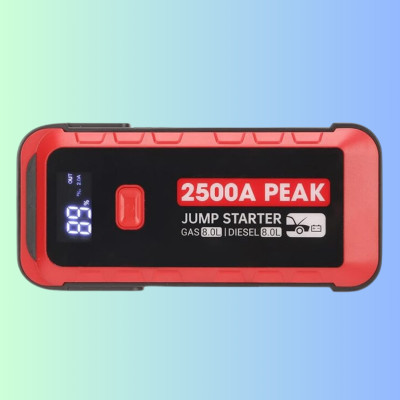 Пускозарядний пристрій M43 Пускова зарядка автомобільна 25800 mAh з ліхтариком портативний бустер для авто
