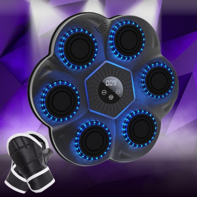 Боксерський настінний тренажер з LED підсвіткою музичний Боксерська Bluetooth мішень для боксу та відпрацювання ударів
