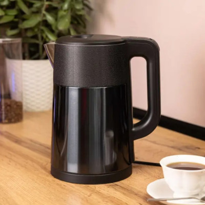 Електрочайник 2,5 л металевий Hoffmans Electronics HM-2543 Електричний чайник для дому 1800W Синій