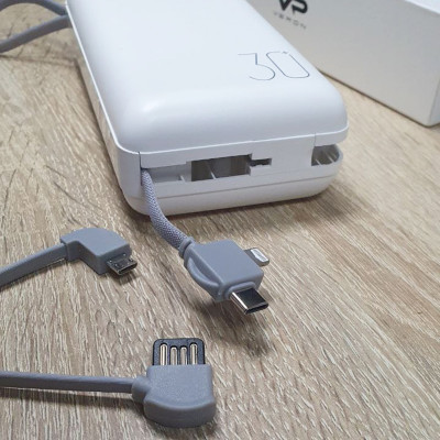 Powerbank Портативний Повербанк Veron 30000 mAh Micro Type С Lightning Пауэрбанк для зарядки телефону