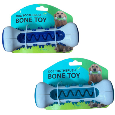 Гумова кісточка для собак Tooth brush dog Жувальна іграшка для чищення зубів та ясен