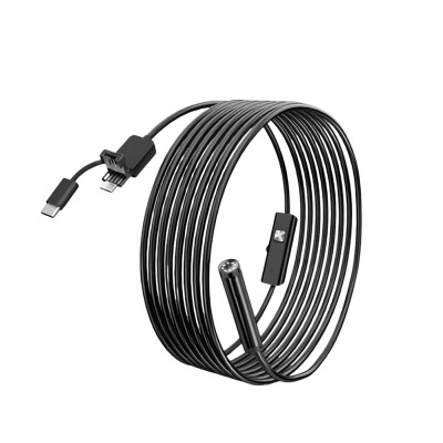 Портативна камера ендоскоп 7мм з кабелем 2м Micro USB Type C для Android та ПК з підсвічуванням