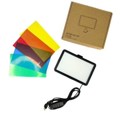 Світлодіодна лампа прямокутна 15х10см Square Fill Light зі штативом 2м з кольоровими фільтрами для фото відео