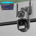 Поворотна вулична WiFi відеокамера P11-6MP Камера зовнішнього відеоспостереження з 2 об'єктивами та нічною зйомкою