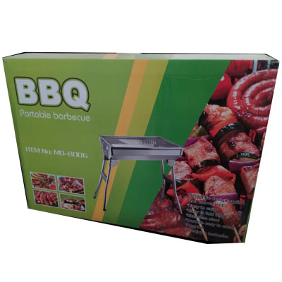 Переносний портативний мангал Компактний садовий для барбекю і гриля BBQ-5002 48х34х59 см для пікніка